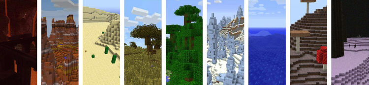 minecraft biomes 1024x237